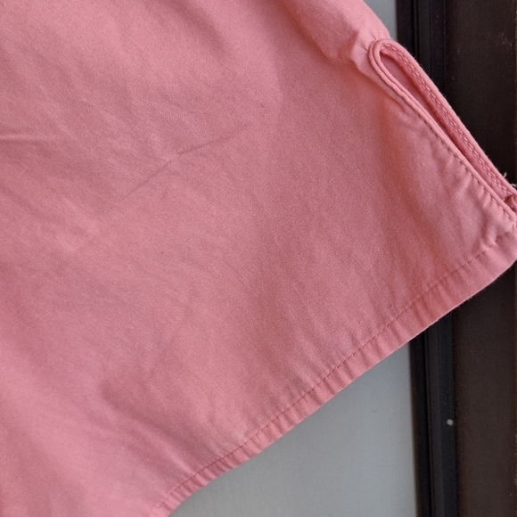 1411 Plus Sz3X Blouse Buttondown Short Sleeves Collar Lace Inset Lt Weight Nice - Picture 8 of 13